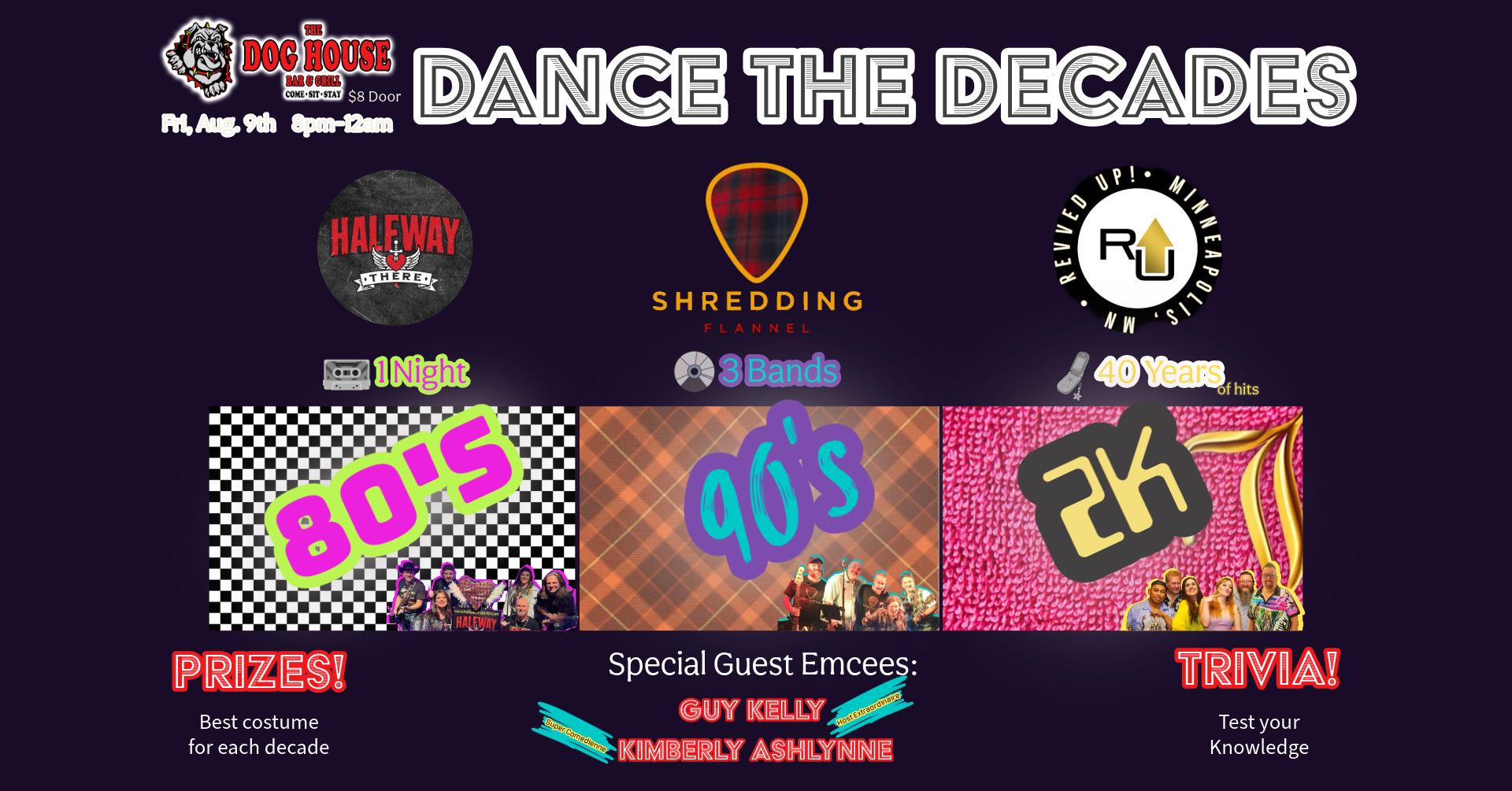 Dance to Decades Party at THe Doghouse bar and Grill