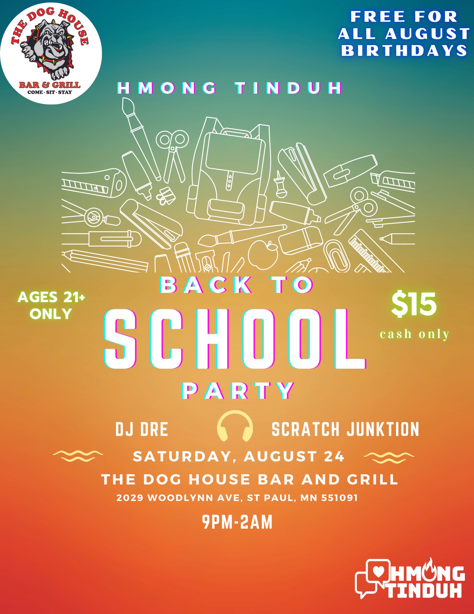 DJ Dance Party Hmong Tinduh at The Doghouse Bar and grill