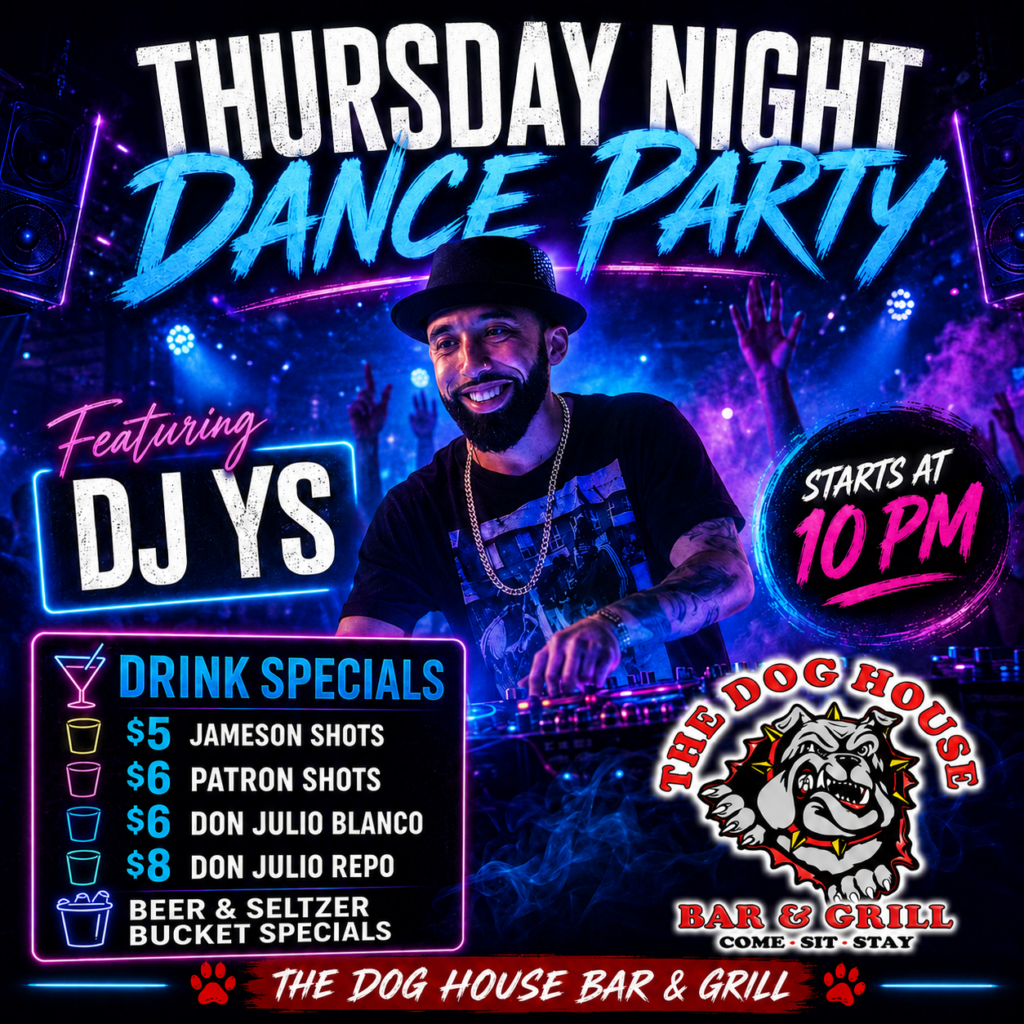 DJ YS dance party Thursday nights at The Dog House starting at 10pm