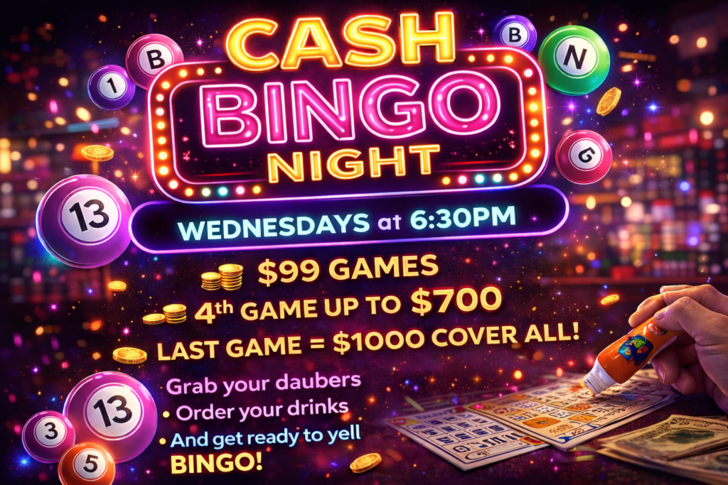 Wednesday Cash Bingo night at The Dog House Bar and Grill in Maplewood, MN